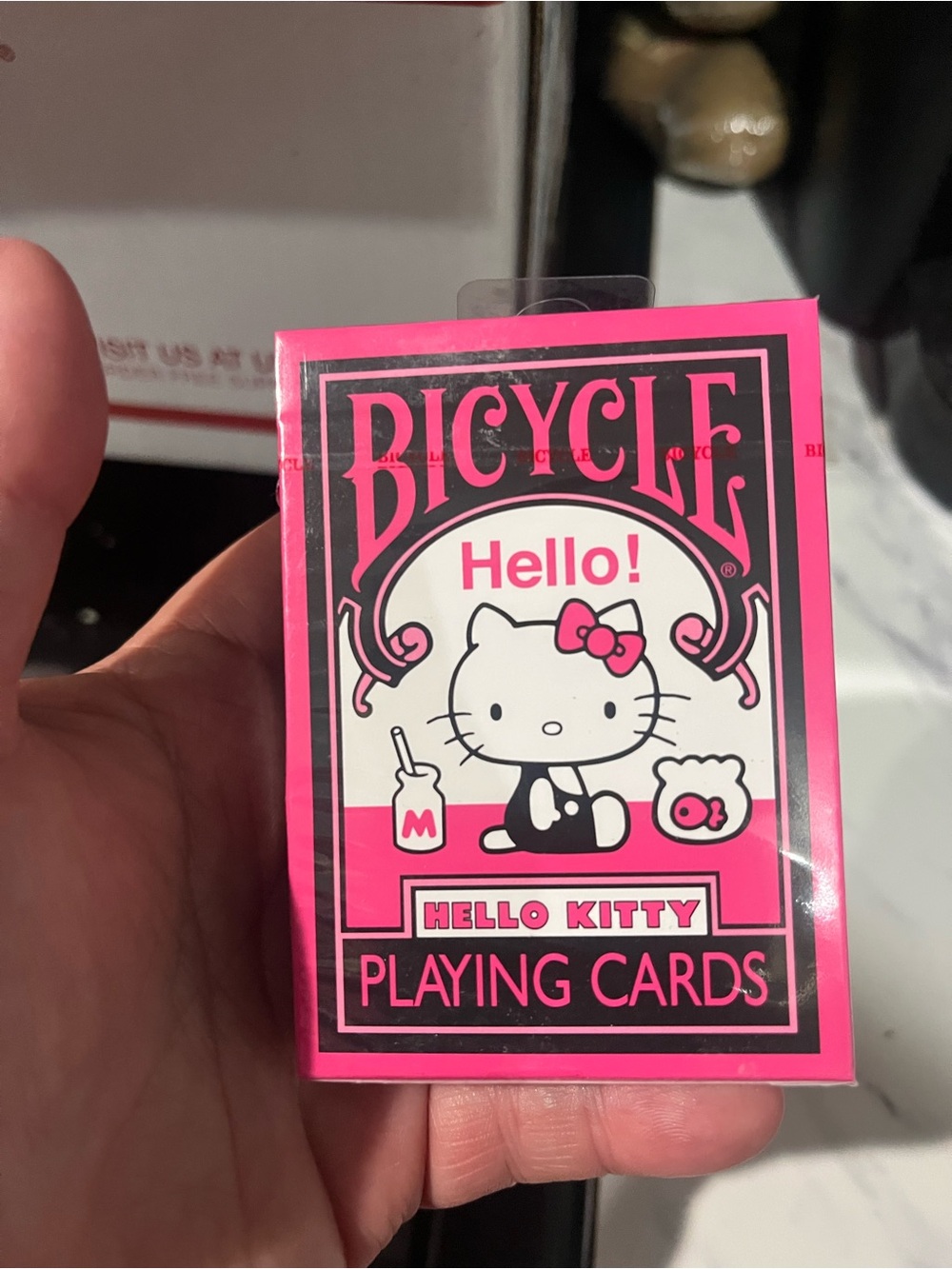 Bicycle Hello Kitty Pink and White Playing Cards